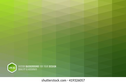 Modern Abstract geometric background with green ecology triangles for business, technology and science design layout template and web banners. Digital pixel mosaic for internet. Vector texture