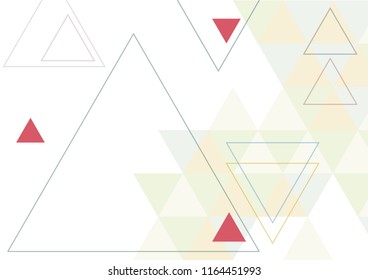 Modern abstract geometric background in minimalistic style with triangular shapes. Vector flat cover with elements for design