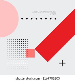 Modern abstract geometric background in minimalistic style. Vector flat cover with elements for design