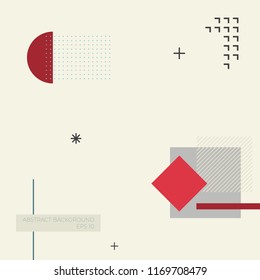 Modern abstract geometric background in minimalistic style. Vector flat cover with elements for design