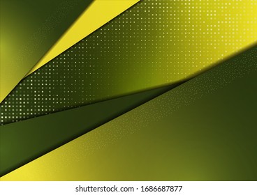 Modern abstract geometric background. Overlapping triangles, halftones, bright gradient. Template for your corporate design. Vector illustration