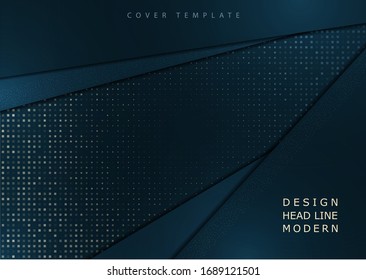 Modern abstract geometric background. Overlapping triangles, halftones, bright gradient. Template for your corporate design. Vector illustration