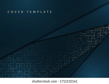 Modern abstract geometric background. Overlapping triangles, halftones, bright gradient. Template for your corporate design. Vector illustration