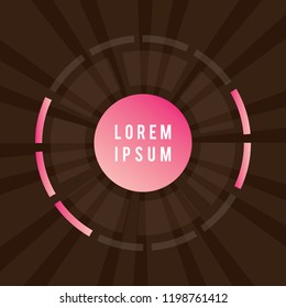 Modern abstract geometric background. Pink concentric circle composition. vector illustration.