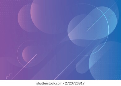 Fundo geométrico abstrato moderno com formas de gradiente roxo e azul para web design digital e banners de marketing