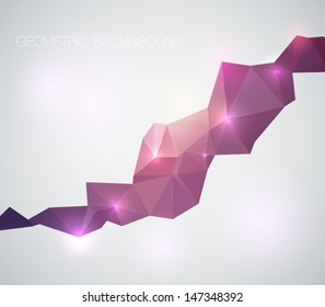 Modern abstract geometric background with shiny lights