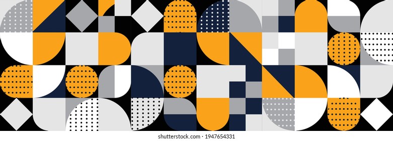Modern abstract geometric background with squares and rounds. Colorful modern pattern for your business
