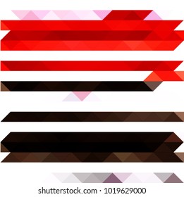 modern abstract geometric background of triangles of black and red in mosaic style, vector illustration