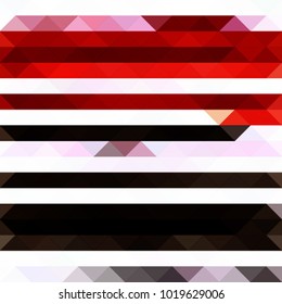 modern abstract geometric background of triangles of red, brown in mosaic style, vector illustration