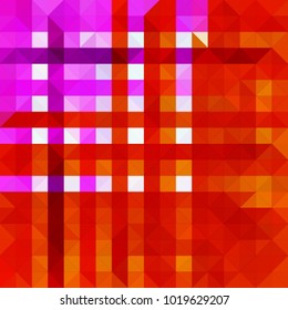 modern abstract geometric background of triangles of purple, white, red in mosaic style, vector illustration