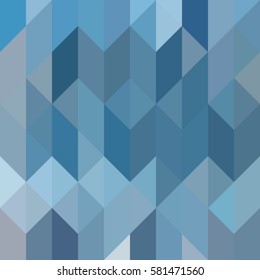 modern abstract geometric background of triangles in gray and blue colors, vector illustration