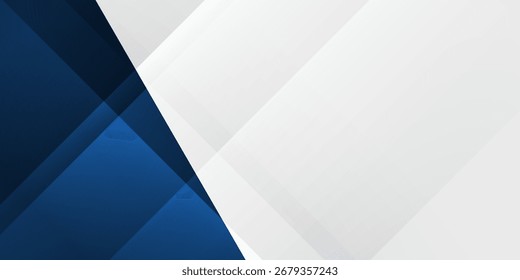 Moderner abstrakter geometrischer Hintergrund mit weißen und dunkelblauen überlappenden Schichten. Modernes kreatives Trenddesign