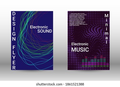 Modern abstract geometric backgrounds.  A set of modern abstract covers. Musical covers your design, great design for any purposes.  Concept business vector.