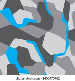 Modern abstract geometric camouflage seamless pattern background