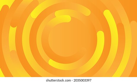 Modern abstract geometric circular pattern circles orange color vector background