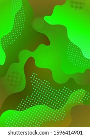 Modern abstract geometric composition with decorative waves, shapes and dots. Creative background for your design. Vector illustration