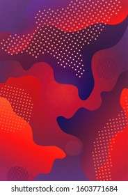 Modern abstract geometric composition with decorative waves, shapes and dots. Creative background for your design. Vector illustration