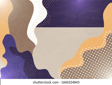 Modern abstract geometric composition with decorative waves, shapes and dots. Creative background for your design. Vector illustration