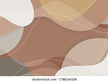 Composición geométrica abstracta moderna con ondas, formas y puntos decorativos. Fondo creativo para tu diseño. Ilustración del vector