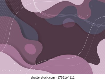 Modern abstract geometric composition with decorative waves, shapes and dots. Creative background for your design. Vector illustration