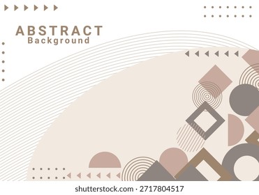 Modern Abstract Geometric Composition with Muted Earthy Tones