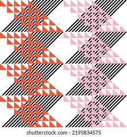 Modern abstract geometric contemporary vector seamless diagonal pattern with simple elements and shapes. Graphic pastel colored minimalist background.