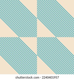 Modern abstract geometric contemporary vector seamless diagonal pattern with simple elements and shapes. Graphic pastel colored minimalist background.