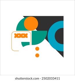 Modern abstract geometric corner vector element