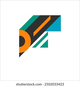 Modern abstract geometric corner vector element