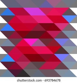 Modern abstract geometric creative background of triangles pink and gray, vector illustration
