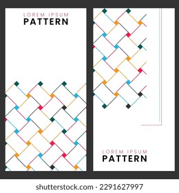 Modern abstract geometric decorated lines pattern background
