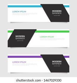 Modern abstract geometric design banner template. Vector