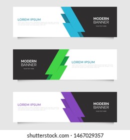 Modern abstract geometric design banner template. Vector