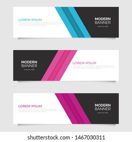 Modern abstract geometric design banner template. Vector