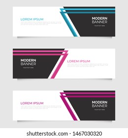 Modern abstract geometric design banner template. Vector
