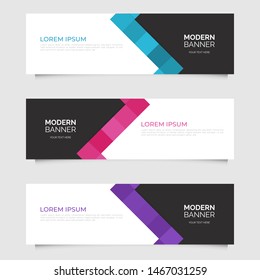 Modern abstract geometric design banner template. Vector
