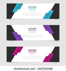 Modern abstract geometric design banner template. Vector