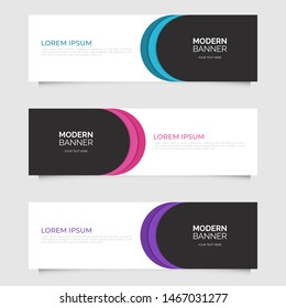 Modern abstract geometric design banner template. Vector