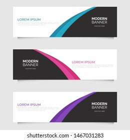 Modern abstract geometric design banner template. Vector
