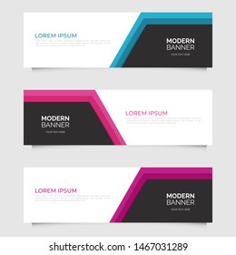 Modern abstract geometric design banner template. Vector
