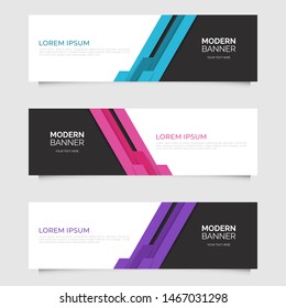 Modern abstract geometric design banner template. Vector