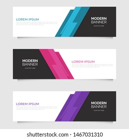 Modern abstract geometric design banner template. Vector