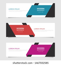 Modern abstract geometric design banner template. Vector