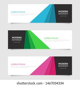 Modern abstract geometric design banner template. Vector