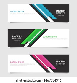 Modern abstract geometric design banner template. Vector