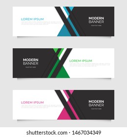 Modern abstract geometric design banner template. Vector