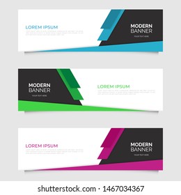Modern abstract geometric design banner template. Vector