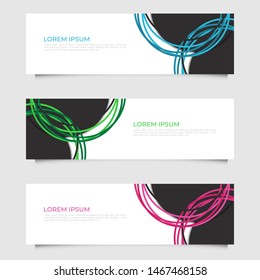 Modern abstract geometric design banner template. Vector