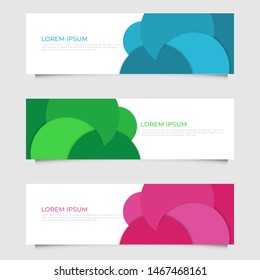 Modern abstract geometric design banner template. Vector