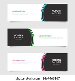 Modern abstract geometric design banner template. Vector